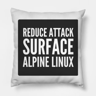 Cybersecurity Reduce Attack Surface Alpine Linux Black Background Pillow