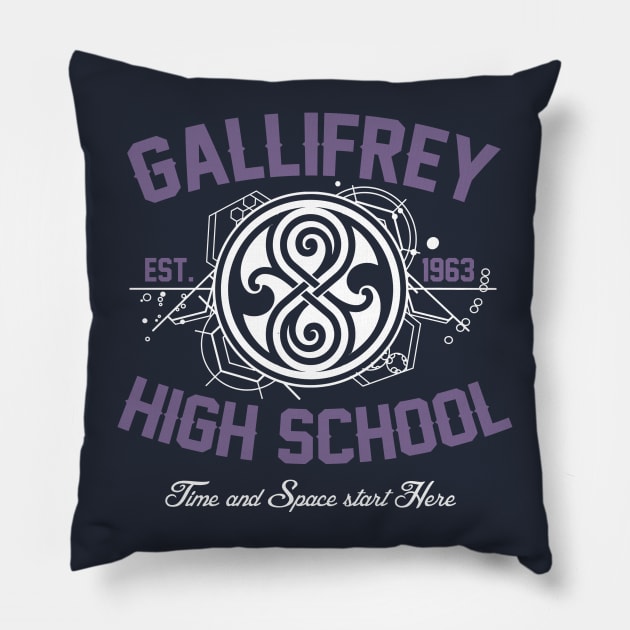 Gallifrey High School Pillow by Arinesart