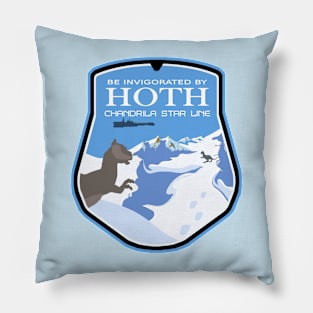 Hoth - Chandrila Star Line Travel Poster T-Shirt Pillow