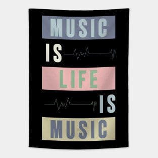 Music is life // Life is Music Tapestry