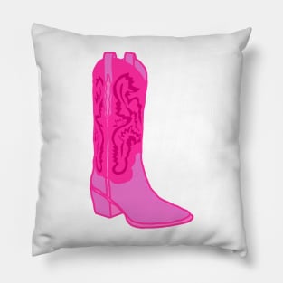 Preppy Bright Pink Cowgirl Aesthetic Pillow