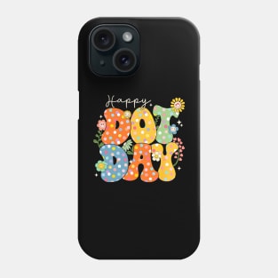 Happy Dot Day Flowers Smile Face Groovy Teacher Kids Phone Case