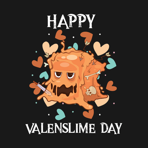 Happy Valenslime Roleplaying Video Game RPG Geek Couple Gift by TellingTales