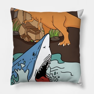 Shark And Dinosaur Boys Pillow