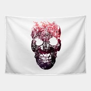 Floral Skull Tapestry