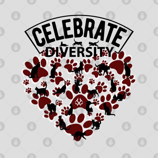 Celebrate Diversity Cat by Turnbill Truth Designs