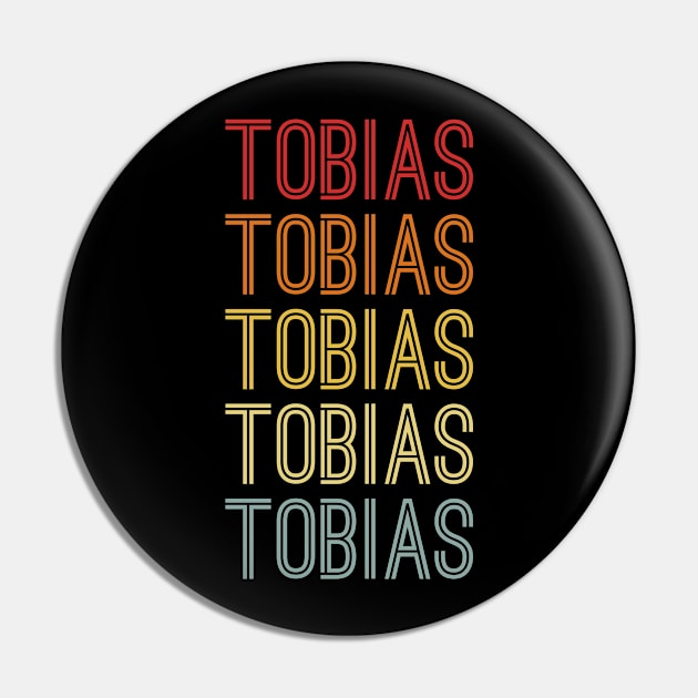 Tobias Name Vintage Retro Pattern Pin by CoolDesignsDz