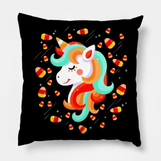 Unicorn Candy Corn Pillow