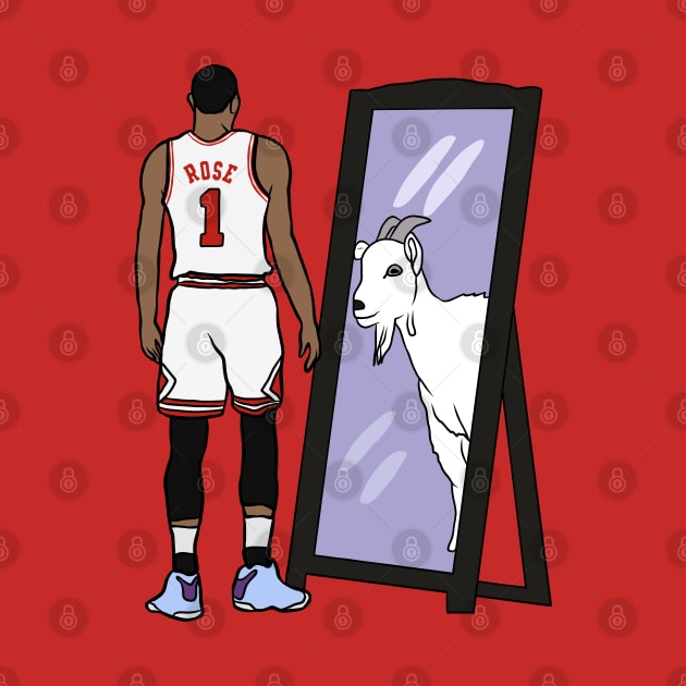 Derrick Rose Mirror GOAT by rattraptees