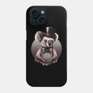 Koala with top hat Phone Case