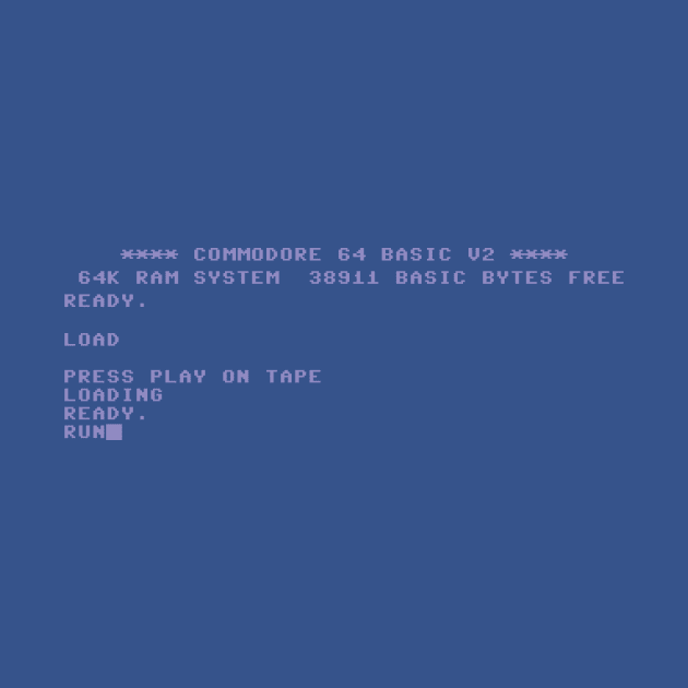 Commodore Boot Screen Tape Load by ChoccyHobNob