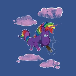 Lil' Smokey the Raindbow Unicorn (Textured) T-Shirt