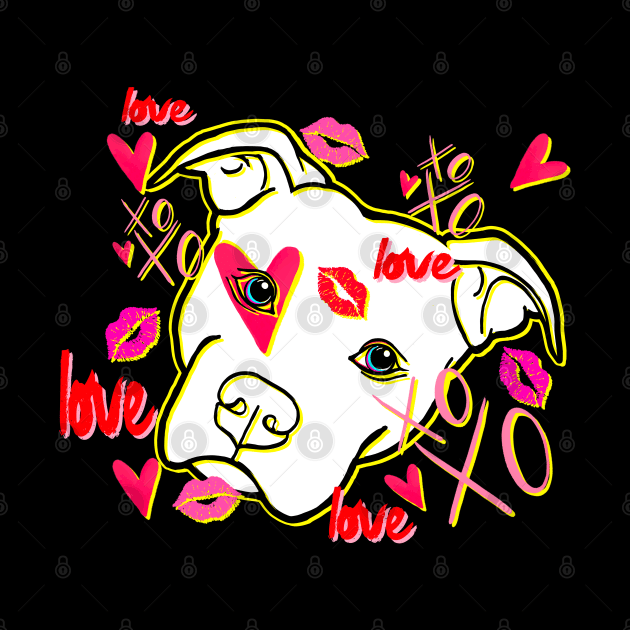 Pittie Giving Love Hugs' and Kisses by heathengirl64