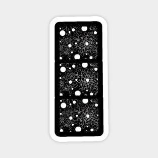 Black and white dots and squiggle Magnet