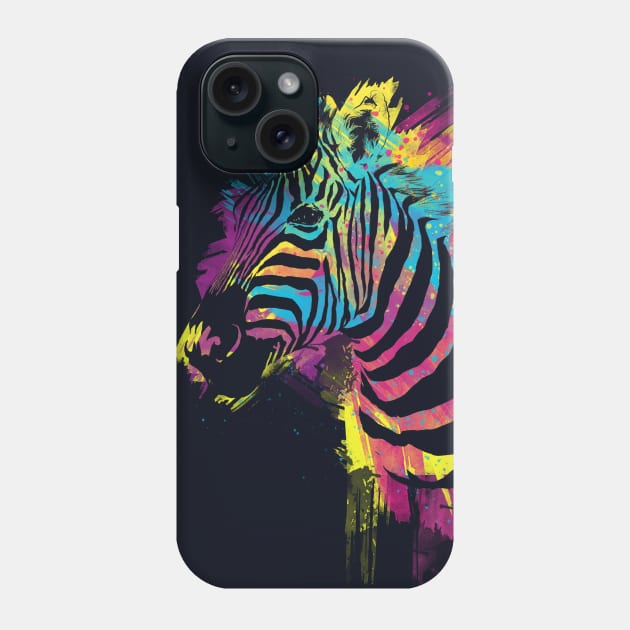 Zebra Splatters Phone Case by Olechka