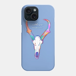 Pronghorn Skull - Neon Sunset Phone Case