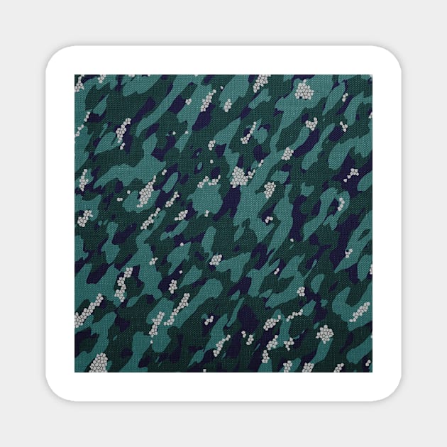 Camouflage - Teal Magnet by Tshirtstory