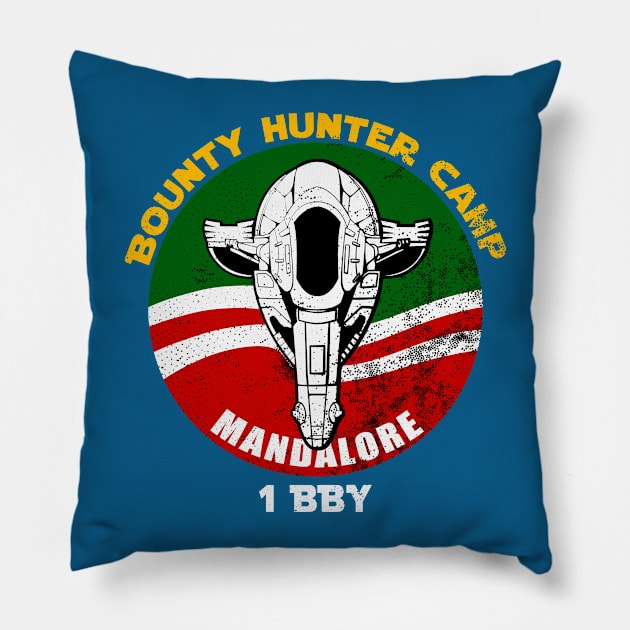 Bounty-Hunter-Camp-(2) Pillow by Mr Eggs Favorites