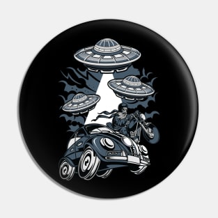 UFO theme GREY Pin