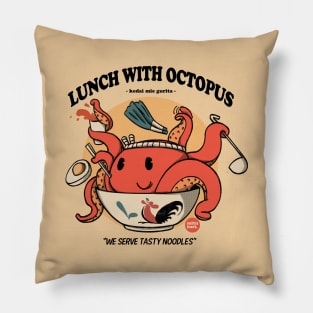 Cute Lunch With Octopus Ramen Noodle Pillow