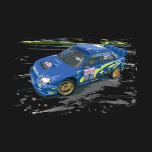 WRX STI blobeye gdb rally blue pearl solberg dirt T-Shirt