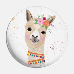 Llama Lady Pin