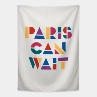 Paris Can Wait (color block) Tapestry