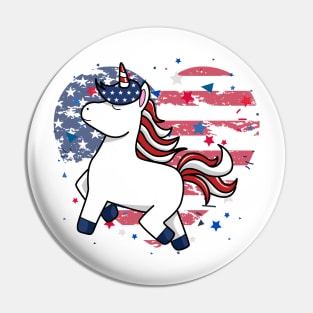 Star-Spangled Magic Patriotic Unicorn Pin