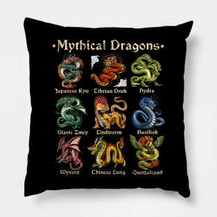 Mythical Dragons Pillow