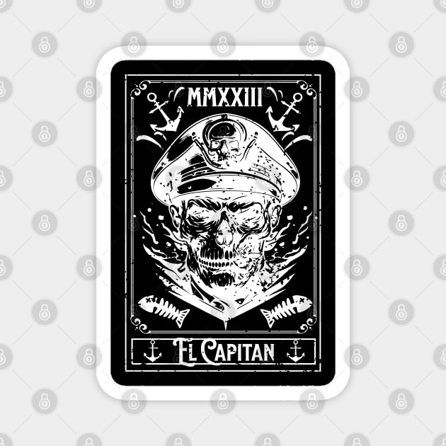 El Capitan Tarot Card Captain Anchor Design Magnet by FilsonDesigns