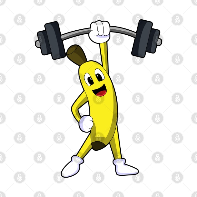 Banana at Strength training with Barbell by Markus Schnabel