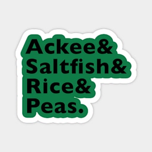 Jamaican Ackee and Saltfish Rice and Peas Magnet