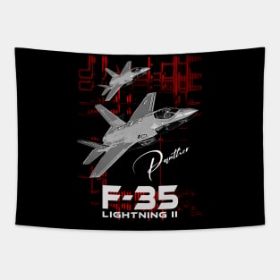 F-35 Lightning Us Air Force Fighterjet Tapestry