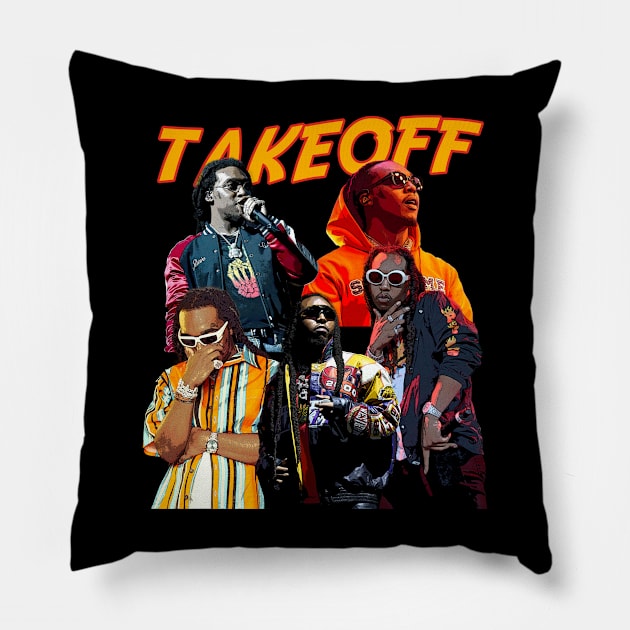 Rhythmic Runway Strut Your Stuff in Takeoffs-Inspired Streetwear Pillow by WillyPierrot