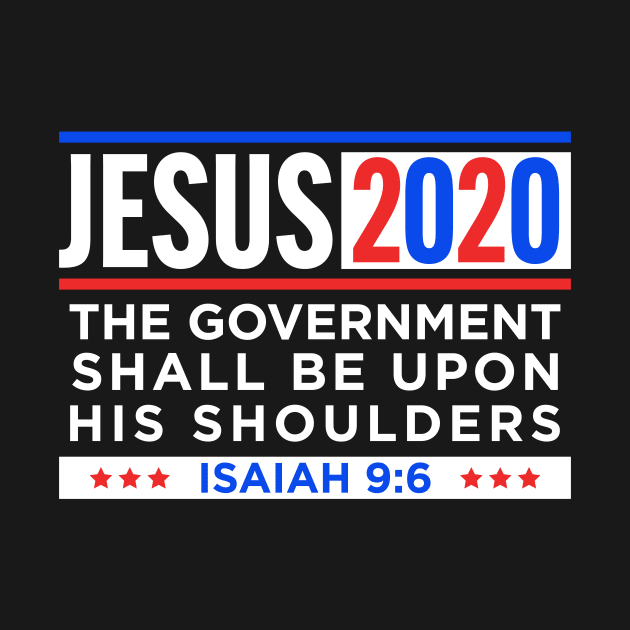 Vote Jesus 2020 Patriotic Christian Election Sign by ShirtHappens