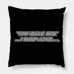 Cthulhu Waits H.P. Lovecraft Literature Gaming Pillow