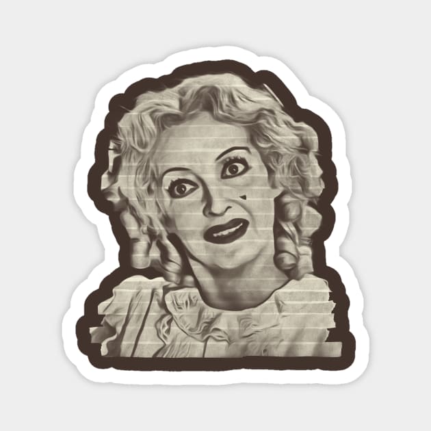 Bette Davis - Paper Tape Magnet by PAPER TYPE