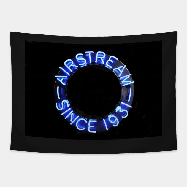 Airstream vintage neon sign Tapestry by dltphoto