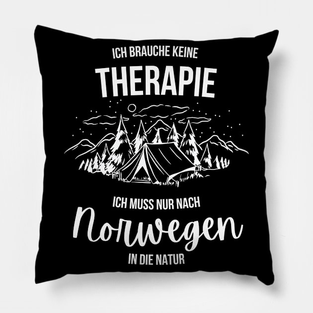 Norway Therapy German Design Pillow by 66LatitudeNorth