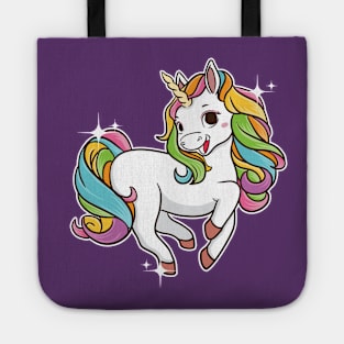 Cute Jumping Unicorn Magical Mythical Creatures Tote