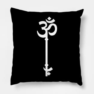 Om Meditation Key (WHITE) Pillow