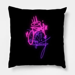 Graffiti Tag / Neon Letter Pillow