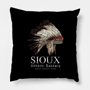 Sioux-Lakota,Dakota-War bonnet-Native American-Indian Pillow