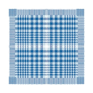 trendy blue Plaid with white Stripe - Prince of Wales Check T-Shirt