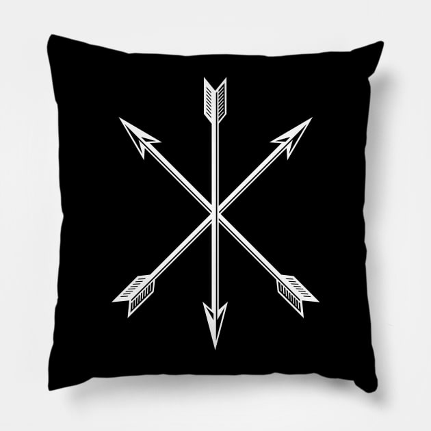 Arrows cross Pillow by WhiteRave