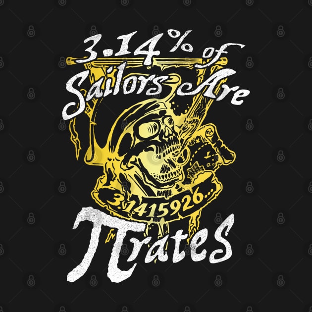 Funny Pi Day Math Humor 3.14% of Sailors Are Pirates Skull by andzoo