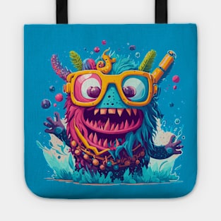 Beach Monster Splashing Tote