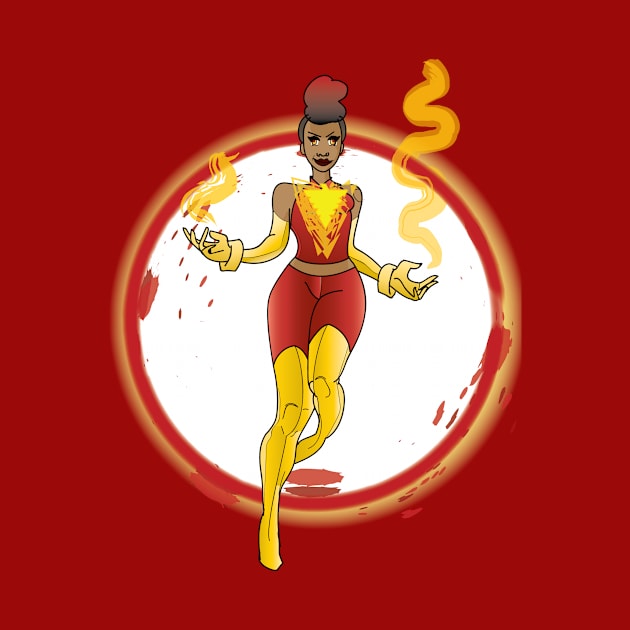 Dark Afro Phoenix by NerdyxWoke by FOXY