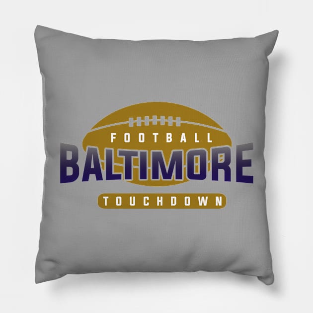 Baltimore Football Team Pillow by igzine