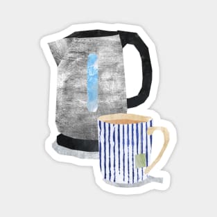 Tea kettle and mug Magnet